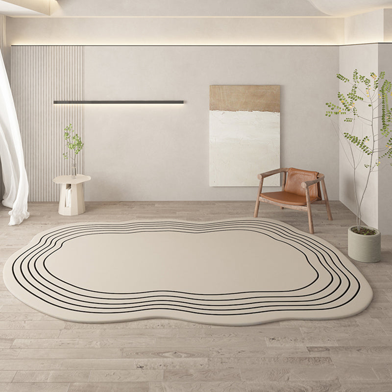 Novelty Shape Rug Leisure Indoor Rug Polyester Stain Resistant Carpet for Living Room