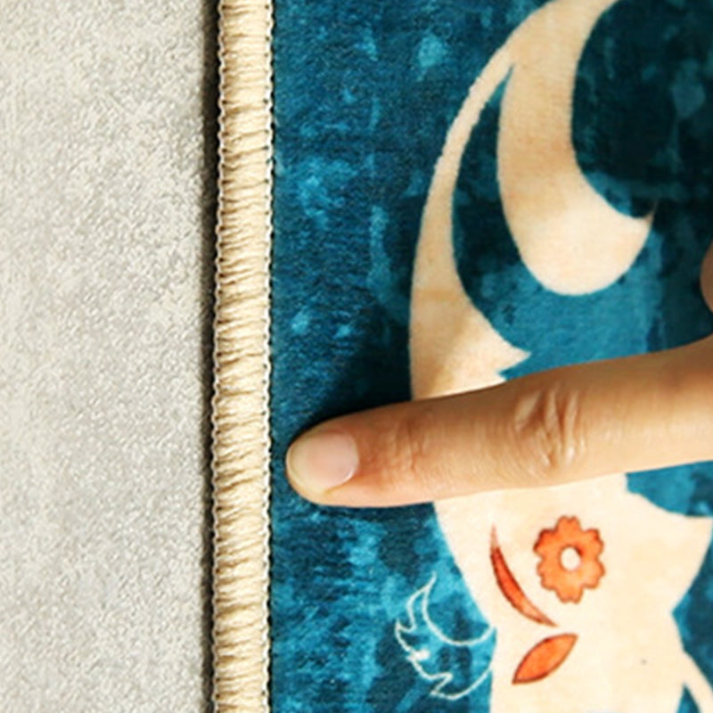 Donkerbruine traditioneel tapijten Polyester grafisch vloerkleed niet-slip achterste tapijt voor woonkamer