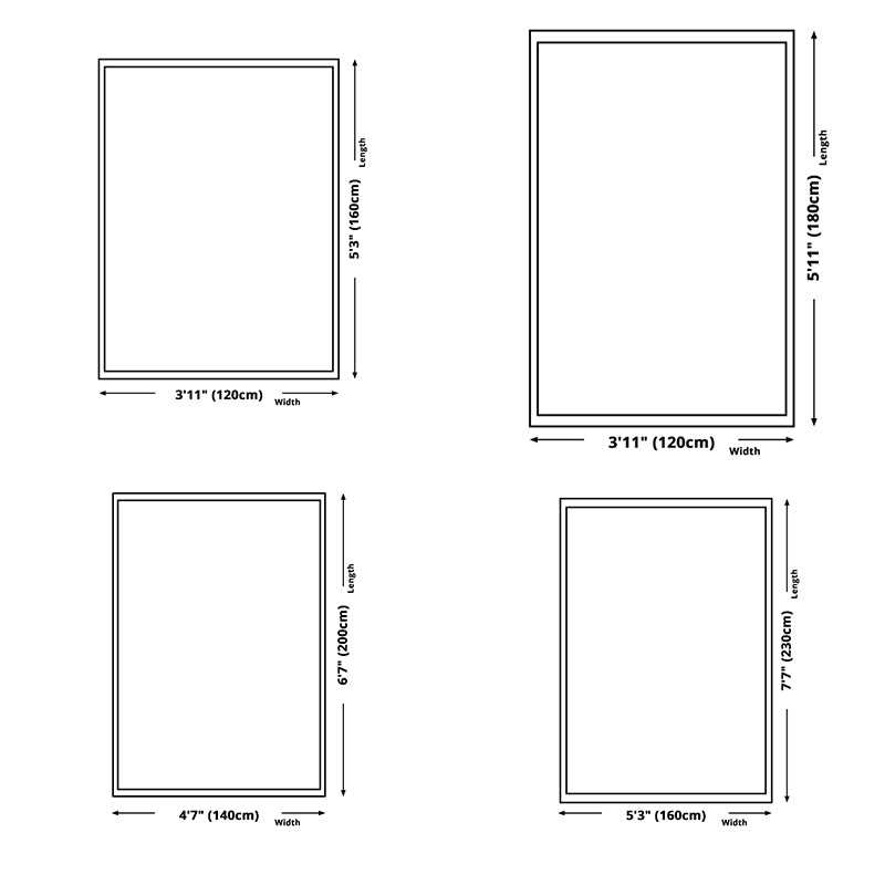 Bohemian Tribal Printed Rug Polyester Area Carpet Non-Slip Backing Indoor Rug for Living Room