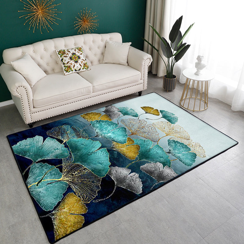 Zwart eenvoudig tapijt polyester abstract patroon tapijt wasbaar tapijt voor woonkamer