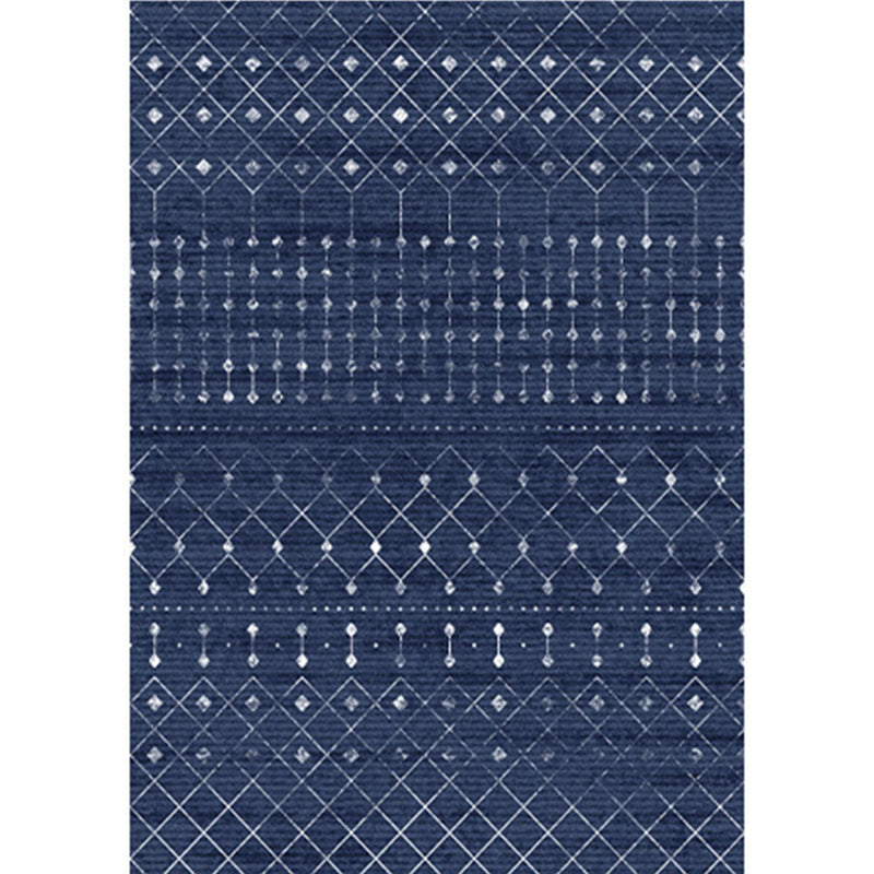 Bohemian Lattice Printed Rug Polyester Indoor Carpet Stain Resistant Area Rug for Living Room