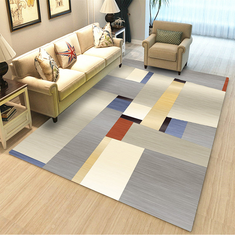 Bruin modern tapijt polyester grafisch tapijt wasbaar tapijt voor woonkamer