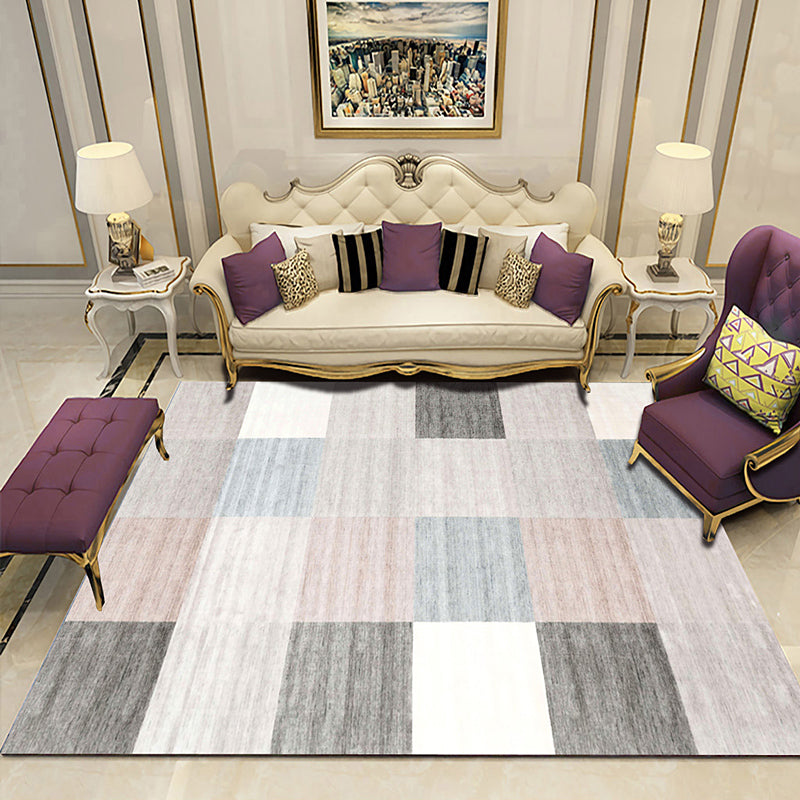 Bruin modern tapijt polyester grafisch tapijt wasbaar tapijt voor woonkamer