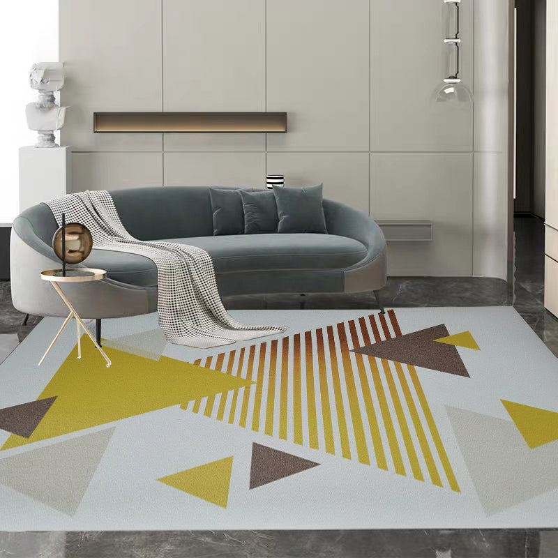 Navy Abstract Pattern Carpet PVC Modern Carpet Washable Carpet for Home Decor