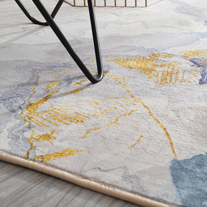 Modern Abstract Patroon Tapijt Grijs Polyester Gebied Tapijt Anti-slip Easy Care Tapijt voor thuisdecoratie