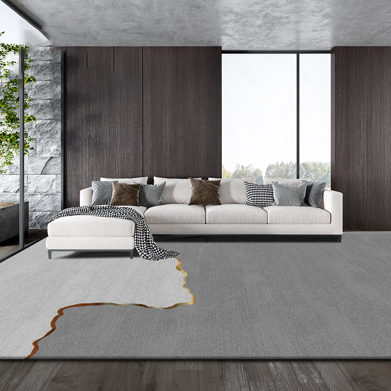 Grijs modern tapijtblending abstract grafisch vloerkleed wasbaar binnenvleed voor huisdecoratie