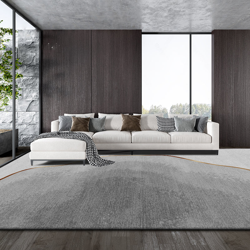 Grijs modern tapijtblending abstract grafisch vloerkleed wasbaar binnenvleed voor huisdecoratie
