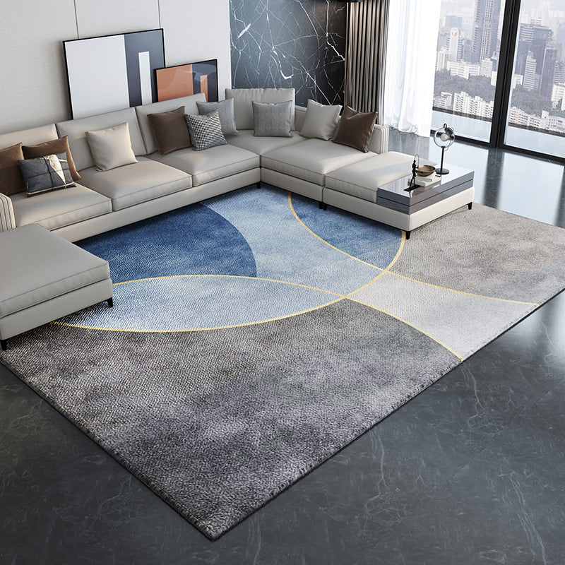 Alfombra marina ligera Moderia Mezcla gráfica Alfombra resistente a las manchas de la alfombra para la decoración del hogar