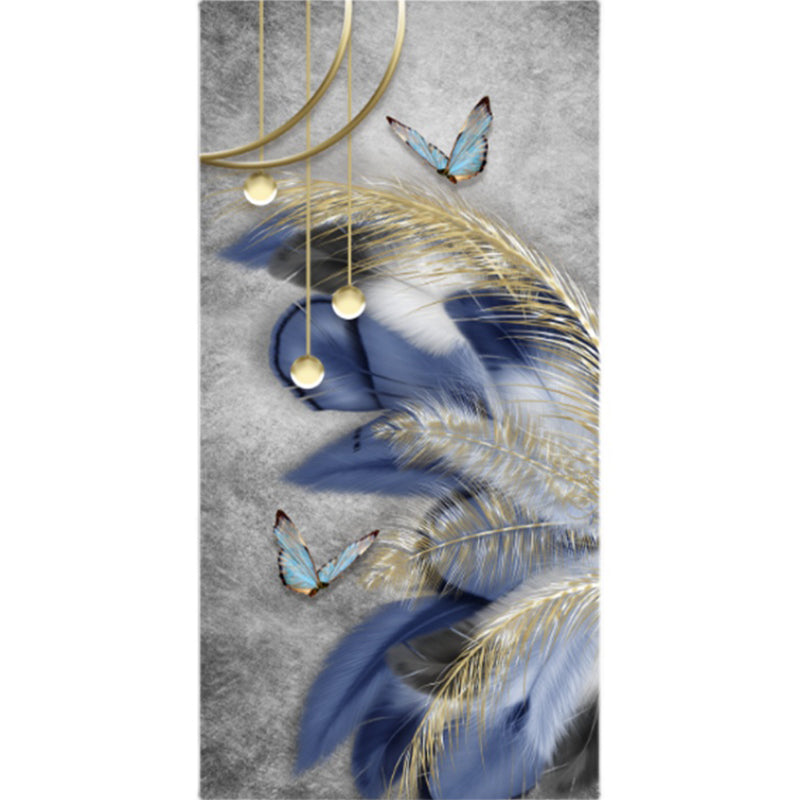 Modern Plant Pattern Carpet Polyester Area Rug Non-Slip Backing Area Rug for Home Decor