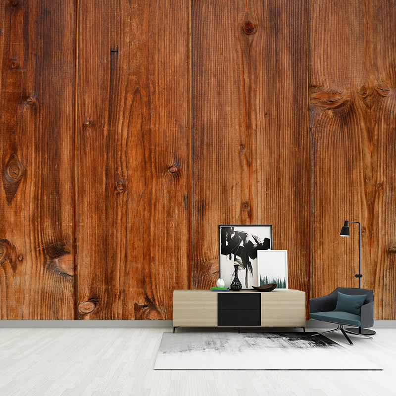 Wood Texture Wall Mural Industrial Style Home Decor Mildew Resistant Wall Art