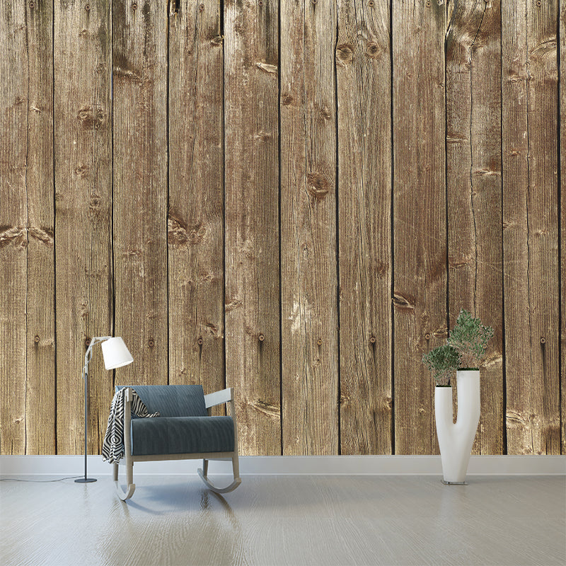 Wood Texture Wall Mural Industrial Style Home Decor Mildew Resistant Wall Art