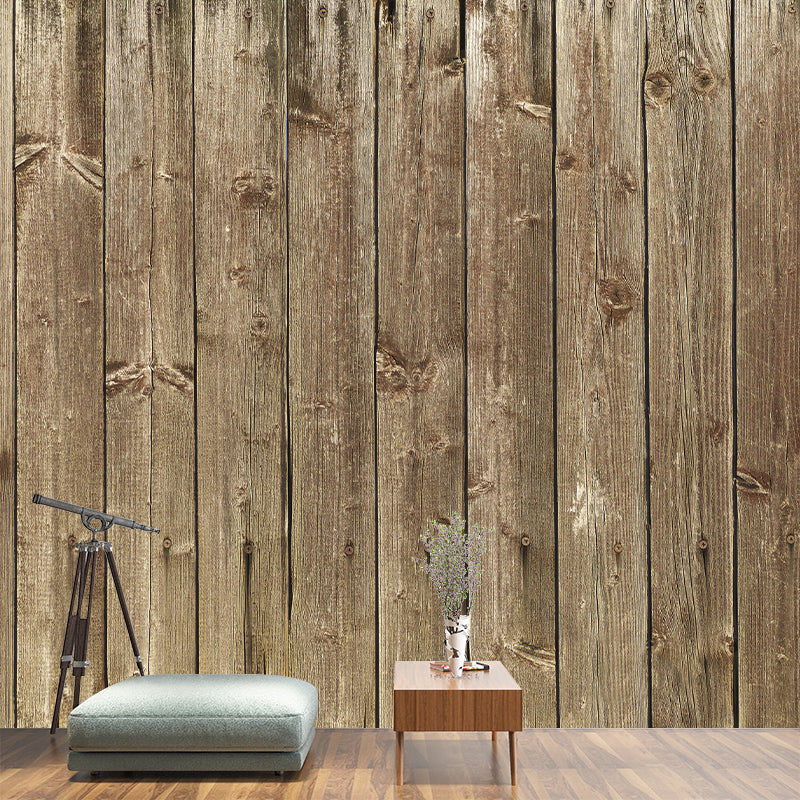 Wood Texture Wall Mural Industrial Style Home Decor Mildew Resistant Wall Art