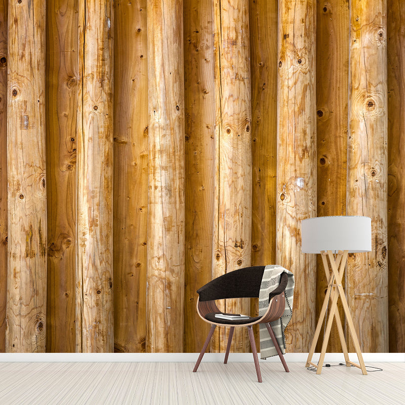 Wood Texture Wall Mural Industrial Home Decor Mildew Resistant for Sitting Room