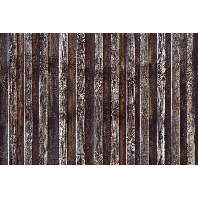 Wood Texture Wall Mural Industrial Style Home Decor Mildew Resistant for Room