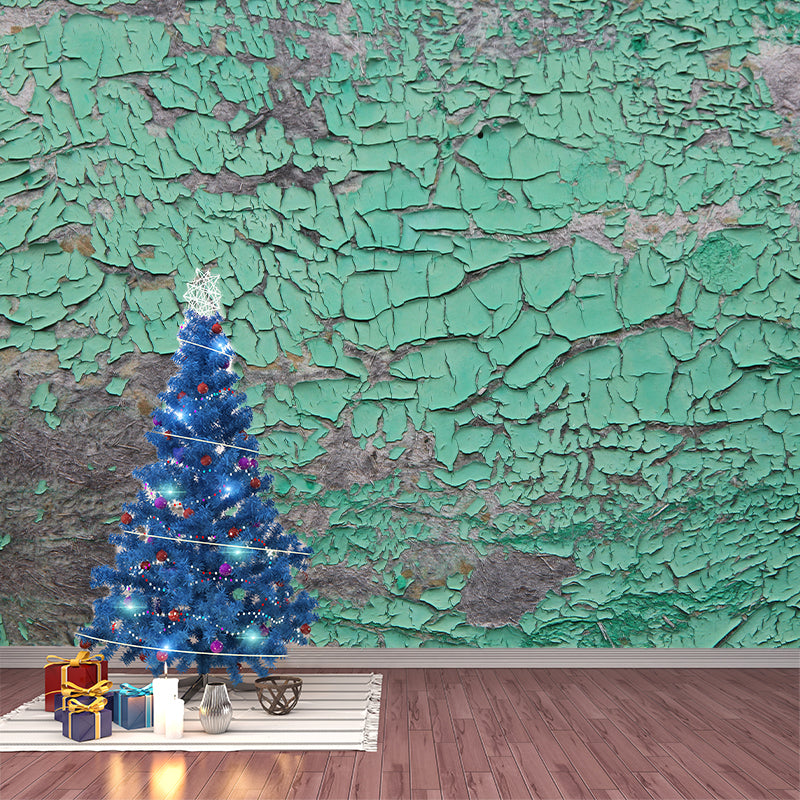 Wood Texture Wall Mural Industrial Style Wall Covering for Sitting Room Decor