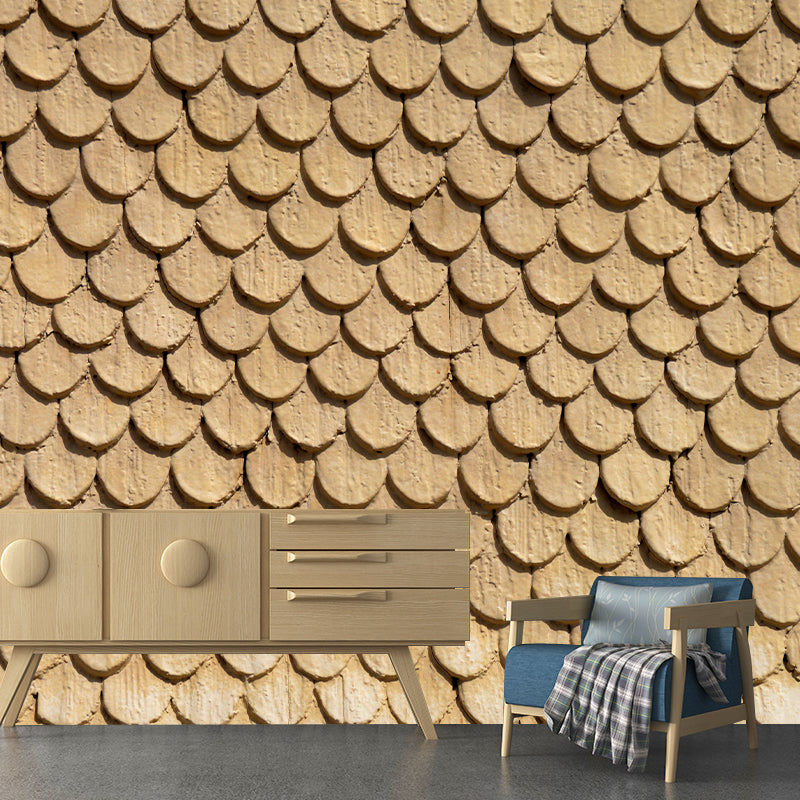 Wood Texture Wall Mural Industrial Style Wall Covering for Sitting Room Decor