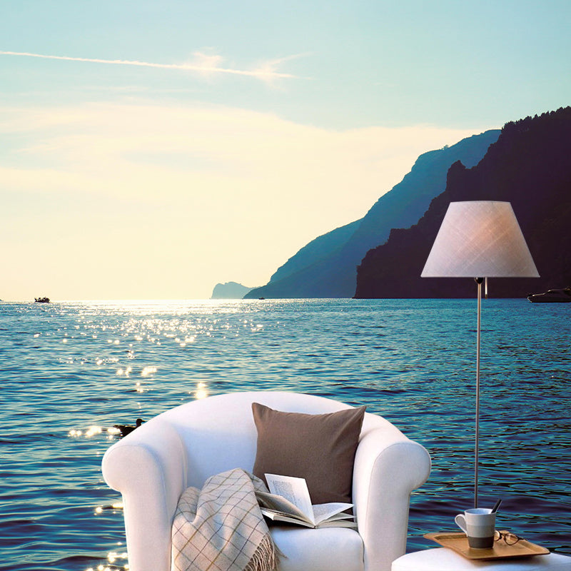 Boundless Sea Wall Mural Modern Style Wall Covering for Bathroom Decor