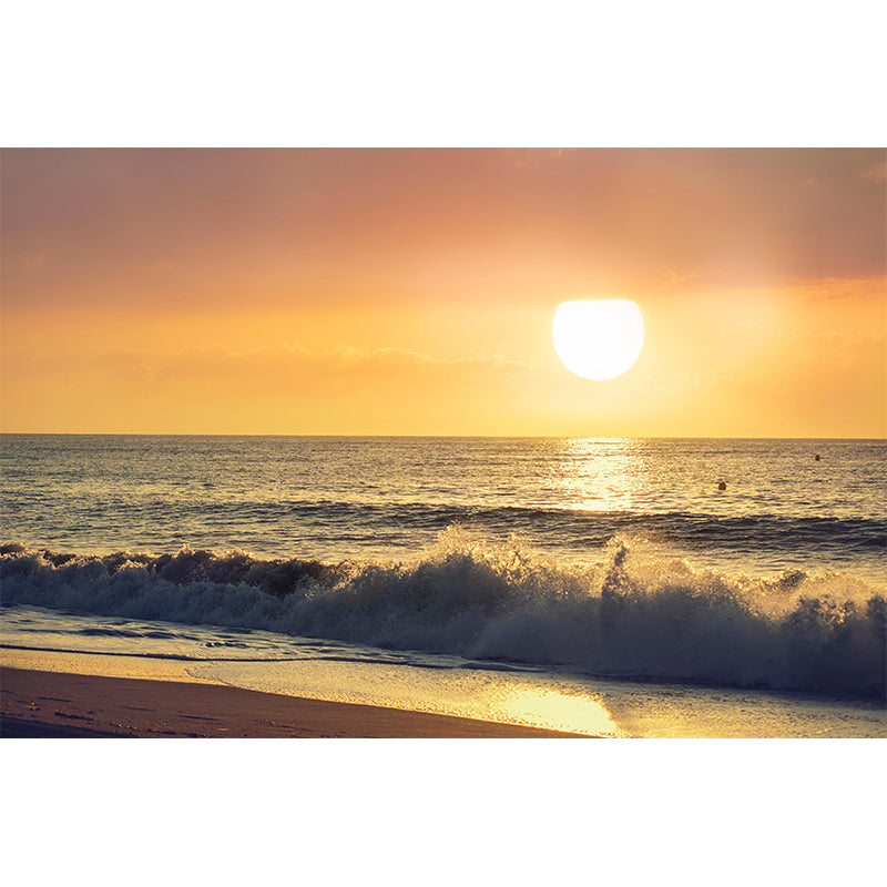 Seascape Wall Mural Contemporary Home Decor Mildew Resistant for Bathroom