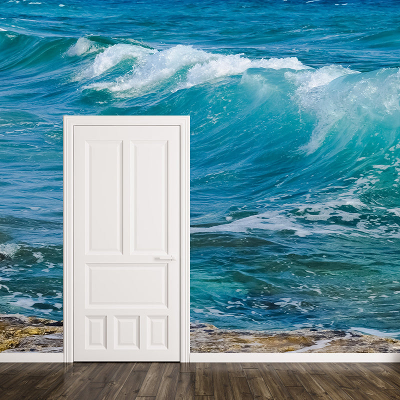 Boundless Sea Wall Mural Wallpaper Stain Resistant Wall Decor for Sleeping Room