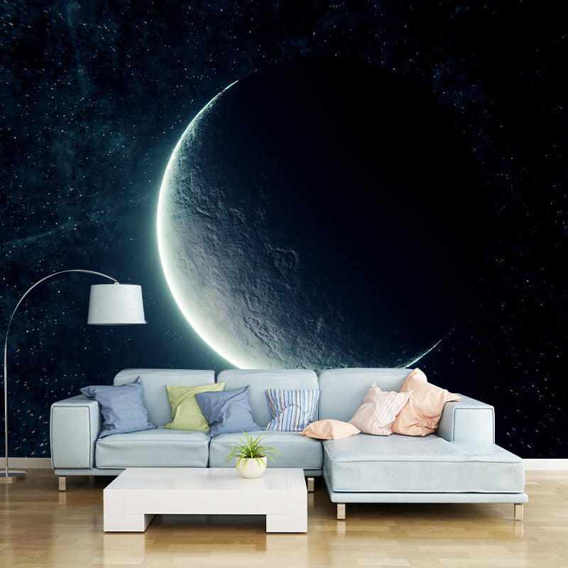 Sci-Fi Planet Wall Mural Wallpaper Stain Resistant Wall Decor for Room
