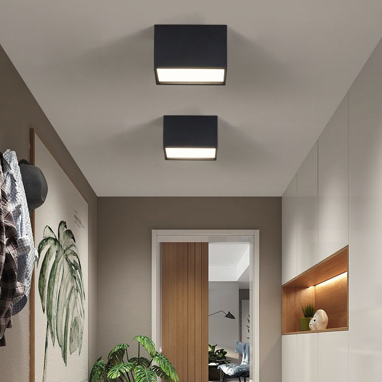 Lampada da soffitto geometrica acrilica LED in ferro laccato di semplicità moderna per corridoio