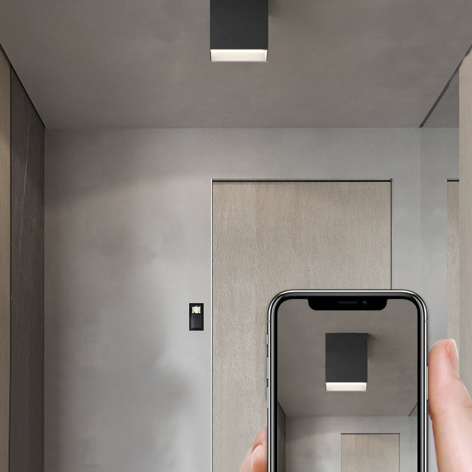 Lampada da soffitto geometrica acrilica LED in ferro laccato di semplicità moderna per corridoio