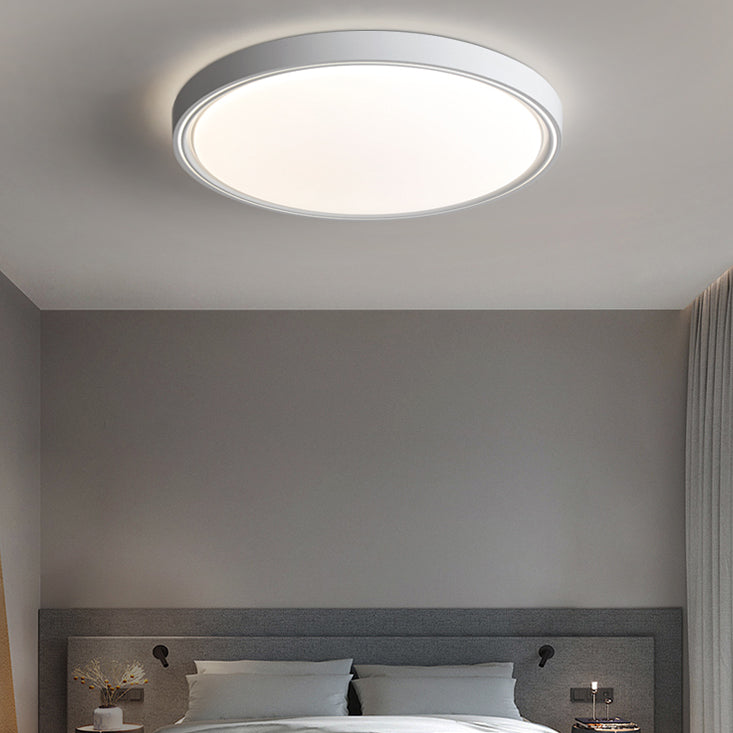 Plafoniera a LED circolare in acrilico in moderna semplicità apparecchio da soffitto in ferro battuto per camera da letto