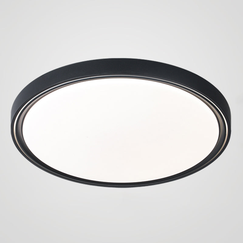 Plafoniera a LED circolare in acrilico in moderna semplicità apparecchio da soffitto in ferro battuto per camera da letto