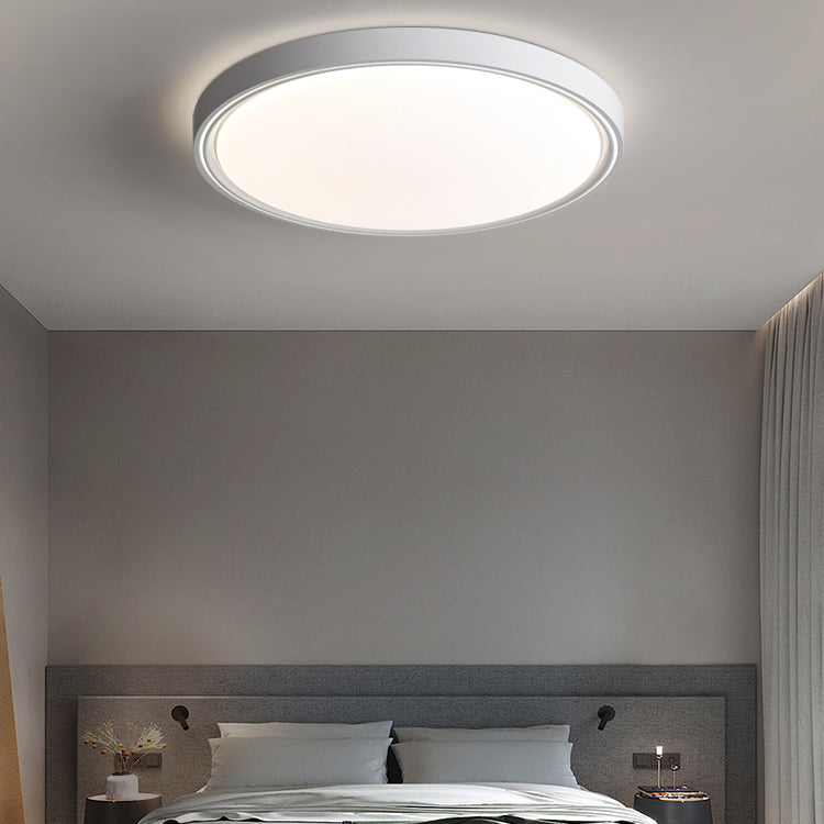 Plafoniera a LED circolare in acrilico in moderna semplicità apparecchio da soffitto in ferro battuto per camera da letto