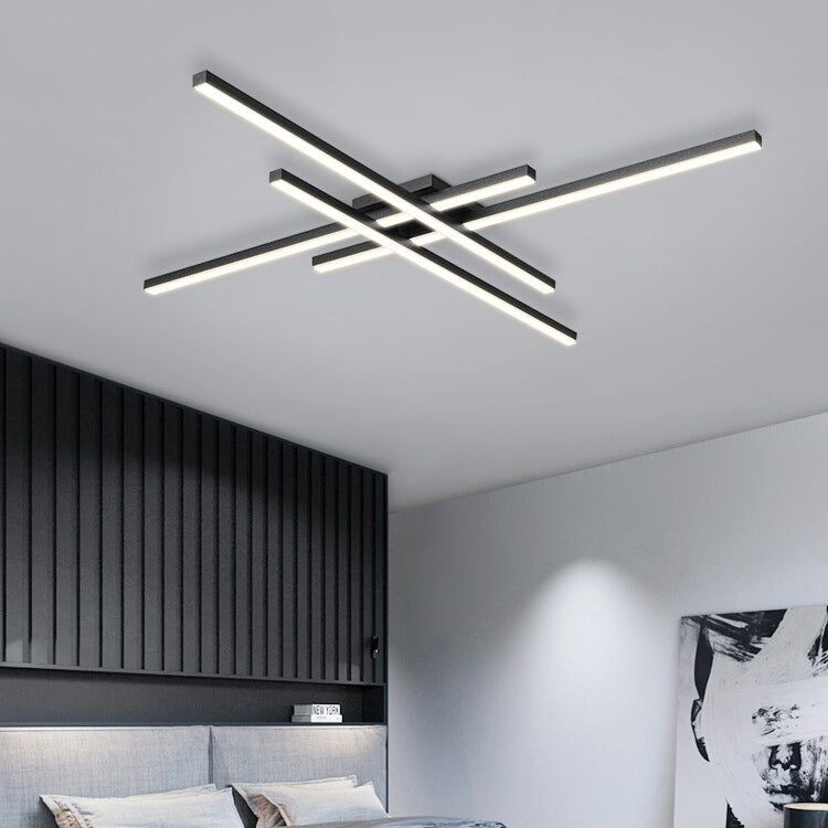Moderne, beknopte LED-inbouw aluminium lineaire plafondlamp met acrylkap