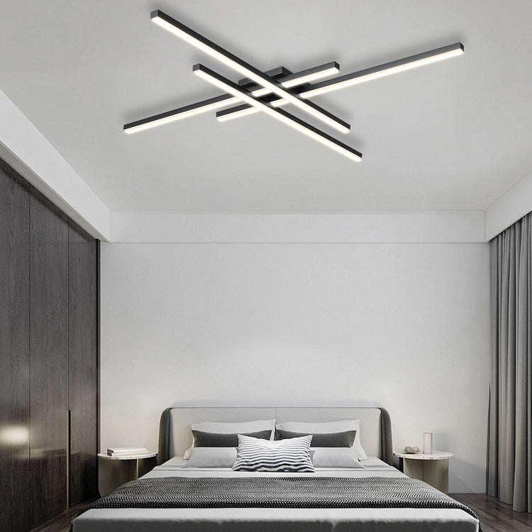 Moderne, beknopte LED-inbouw aluminium lineaire plafondlamp met acrylkap