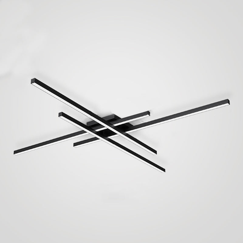Moderne, beknopte LED-inbouw aluminium lineaire plafondlamp met acrylkap