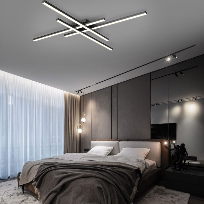 Luz de techo lineal de aluminio con montaje empotrado LED conciso y moderno con pantalla acrílica