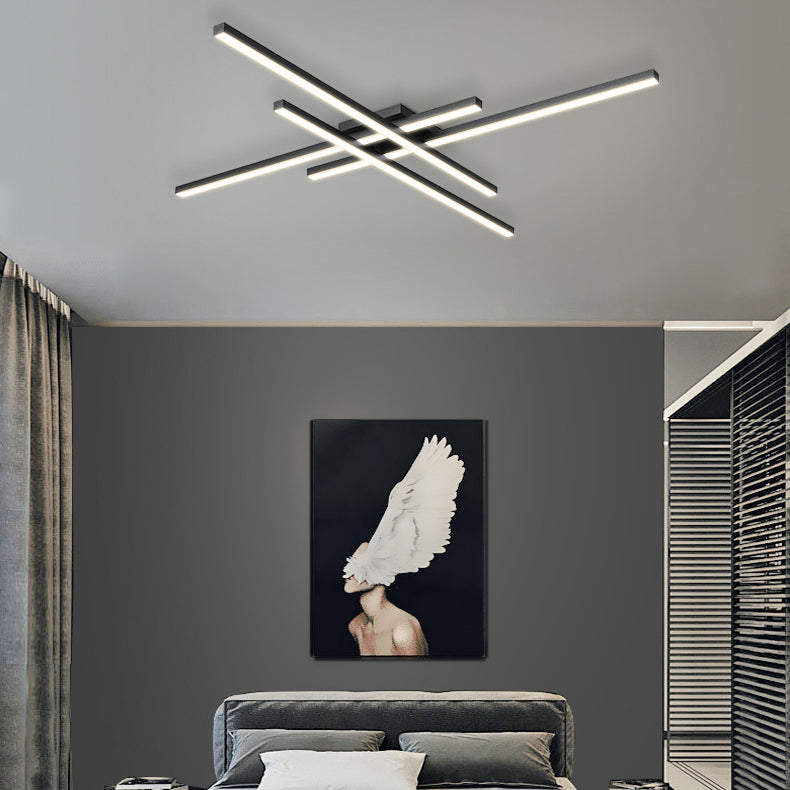 Moderne, beknopte LED-inbouw aluminium lineaire plafondlamp met acrylkap