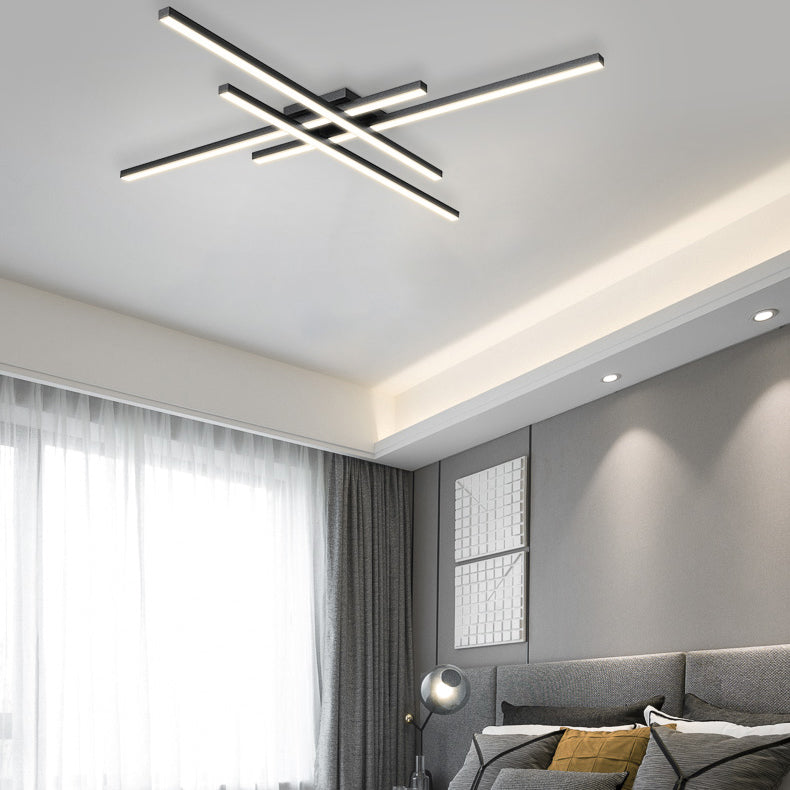 Moderne, beknopte LED-inbouw aluminium lineaire plafondlamp met acrylkap