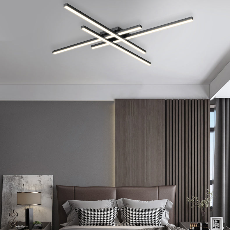 Moderne, beknopte LED-inbouw aluminium lineaire plafondlamp met acrylkap