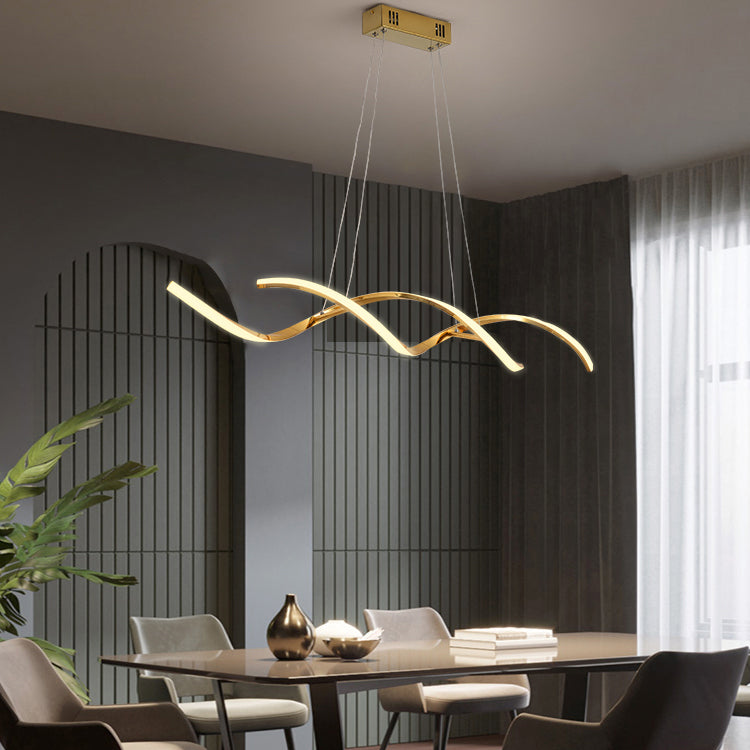 Stile moderno a forma lineare isola luci metal 2 illuminazione dell'isola