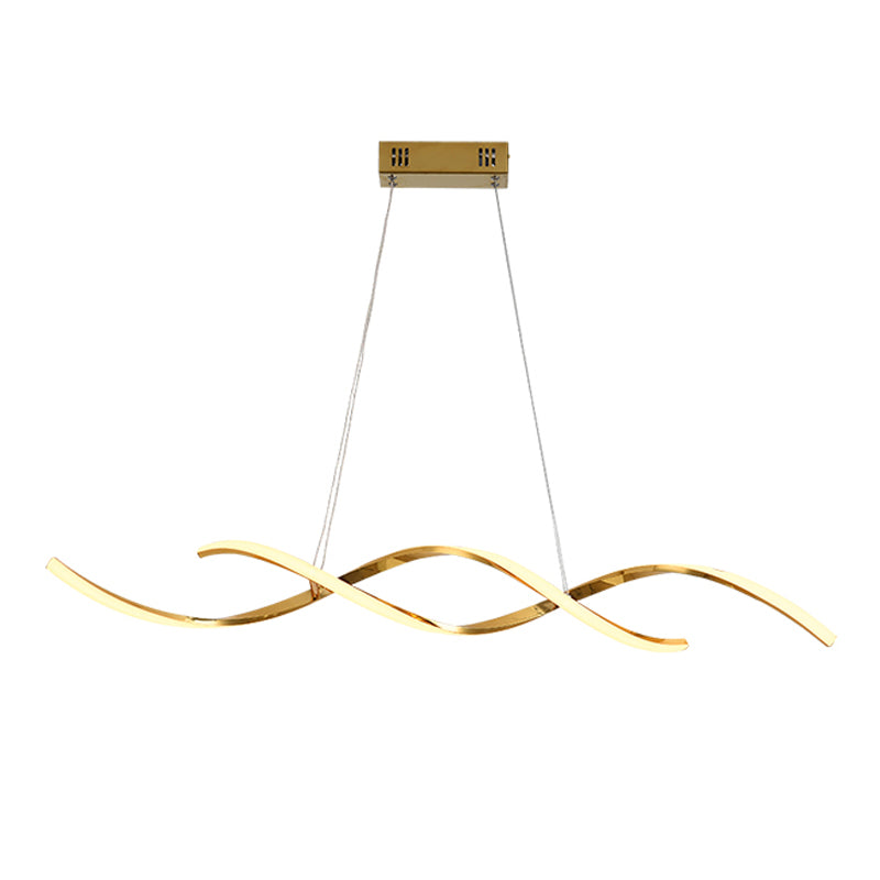 Stile moderno a forma lineare isola luci metal 2 illuminazione dell'isola