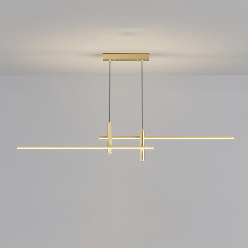 Style linéaire de style moderne Lights Metal 4 Light Island Lighting
