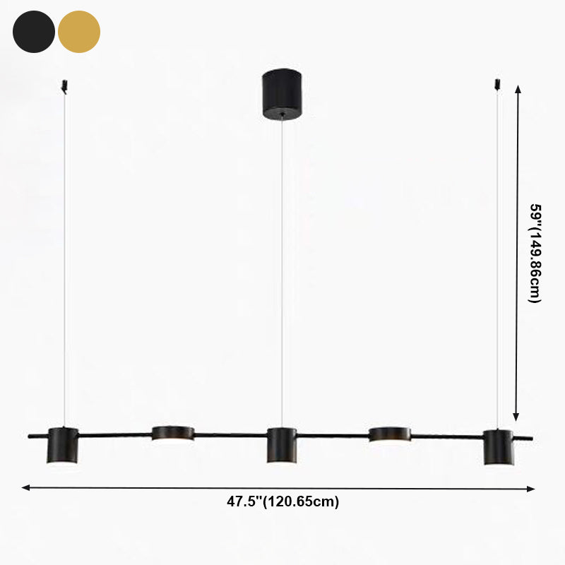 Modern Style Cylinder Shape Island Lights Metal Island Light Fixtures