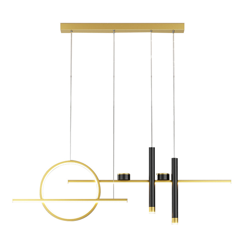 Contemporary Geometric Pendant Lights Metal 7 Light Island Light Fixtures