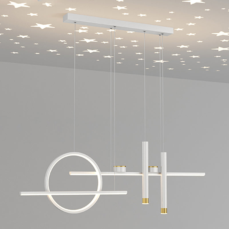 Pendants géométriques contemporains Metal 7 luminaires légers légers