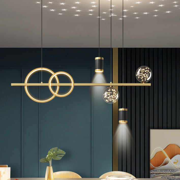 Contemporary Sphere Pendant Lights Glass Island Light Fixtures for Kitchen