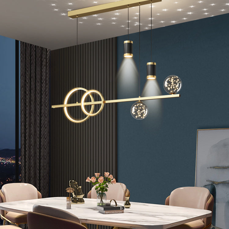 Contemporary Sphere Pendant Lights Glass Island Light Fixtures for Kitchen