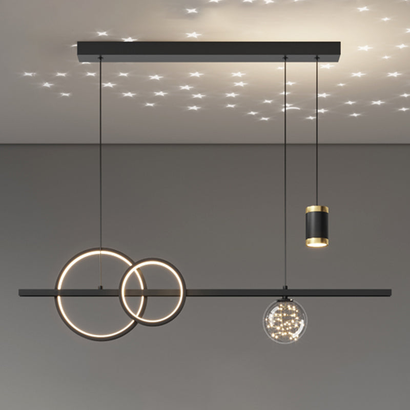 Contemporary Sphere Pendant Lights Glass Island Light Fixtures for Kitchen