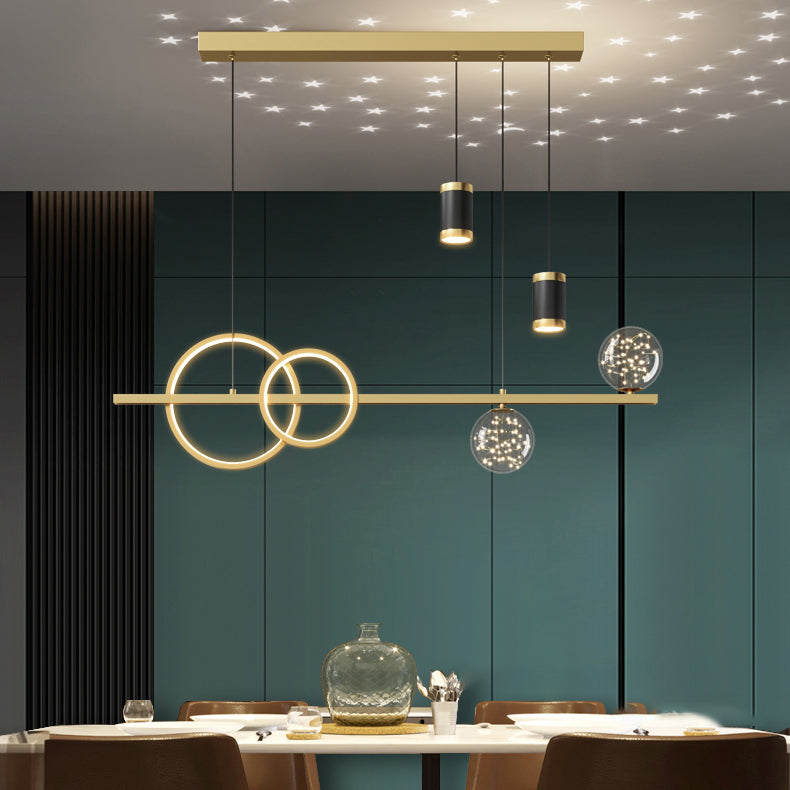 Contemporary Sphere Pendant Lights Glass Island Light Fixtures for Kitchen