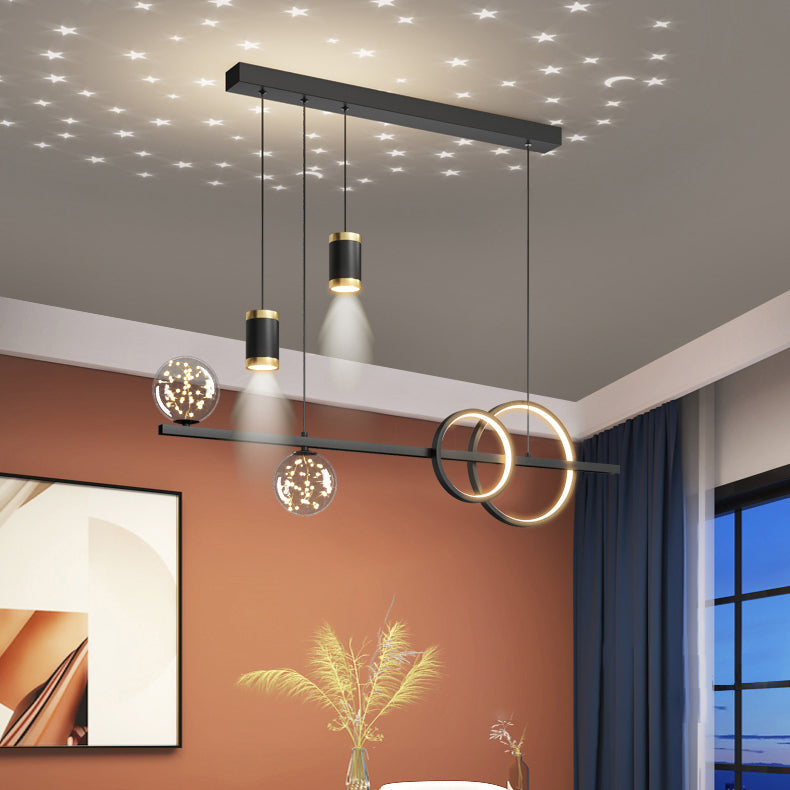 Contemporary Sphere Pendant Lights Glass Island Light Fixtures for Kitchen