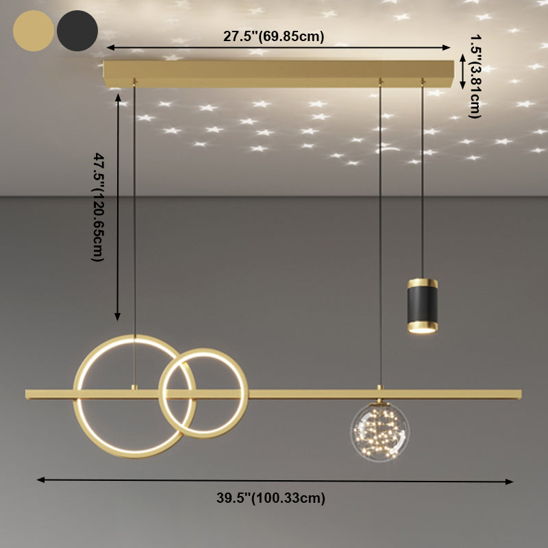 Contemporary Sphere Pendant Lights Glass Island Light Fixtures for Kitchen