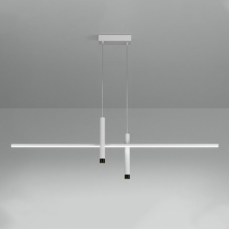 Luci a ciondolo dell'isola lineare contemporanea Metal 3 Lights Freepurs