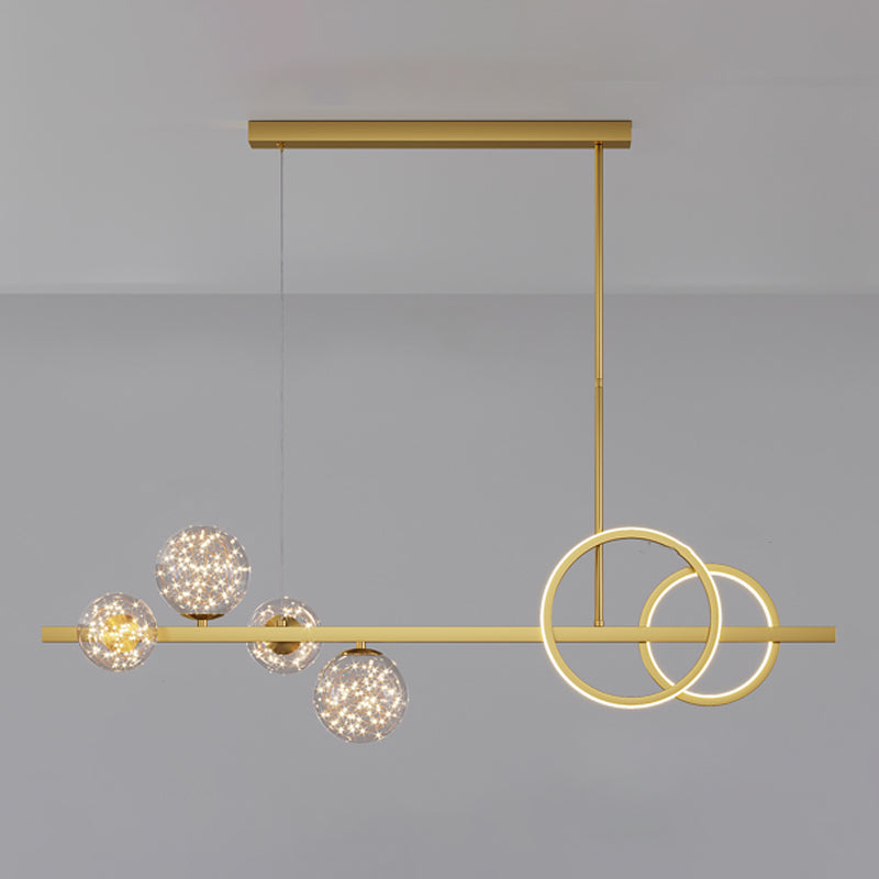 Sphère contemporaine PENDANTS ISLAND VERRE 6 luminaires légers légers